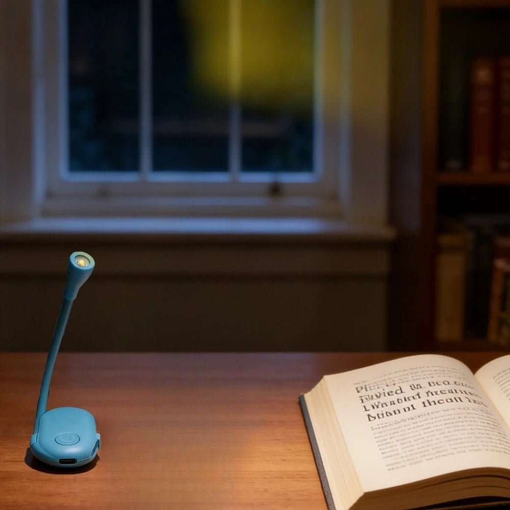 Portable Clip-On Book Light | USB Rechargeable LED Reading Light with 360° Flex Neck - Babytopia32