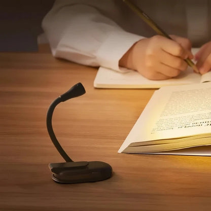 Portable Clip-On Book Light | USB Rechargeable LED Reading Light with 360° Flex Neck - Babytopia32