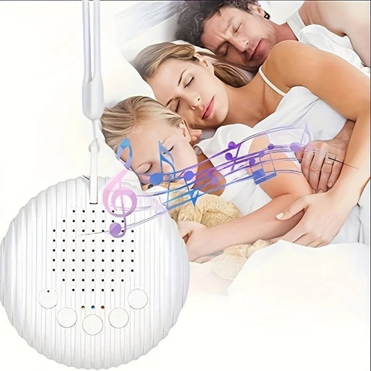 Portable White Noise Sleep Machine — 12 Soothing Sounds, USB Rechargeable, Timer & Volume Control - Babytopia32