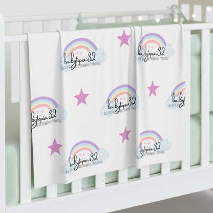Rainbow Baby Swaddle Blanket — 30×40" Colorful Nursery Wrap | Newborn Gift & Milestone Photo Prop - Babytopia32