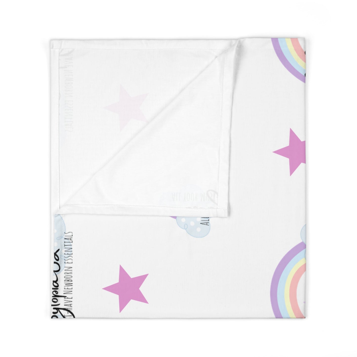 Rainbow Baby Swaddle Blanket — 30×40" Colorful Nursery Wrap | Newborn Gift & Milestone Photo Prop - Babytopia32