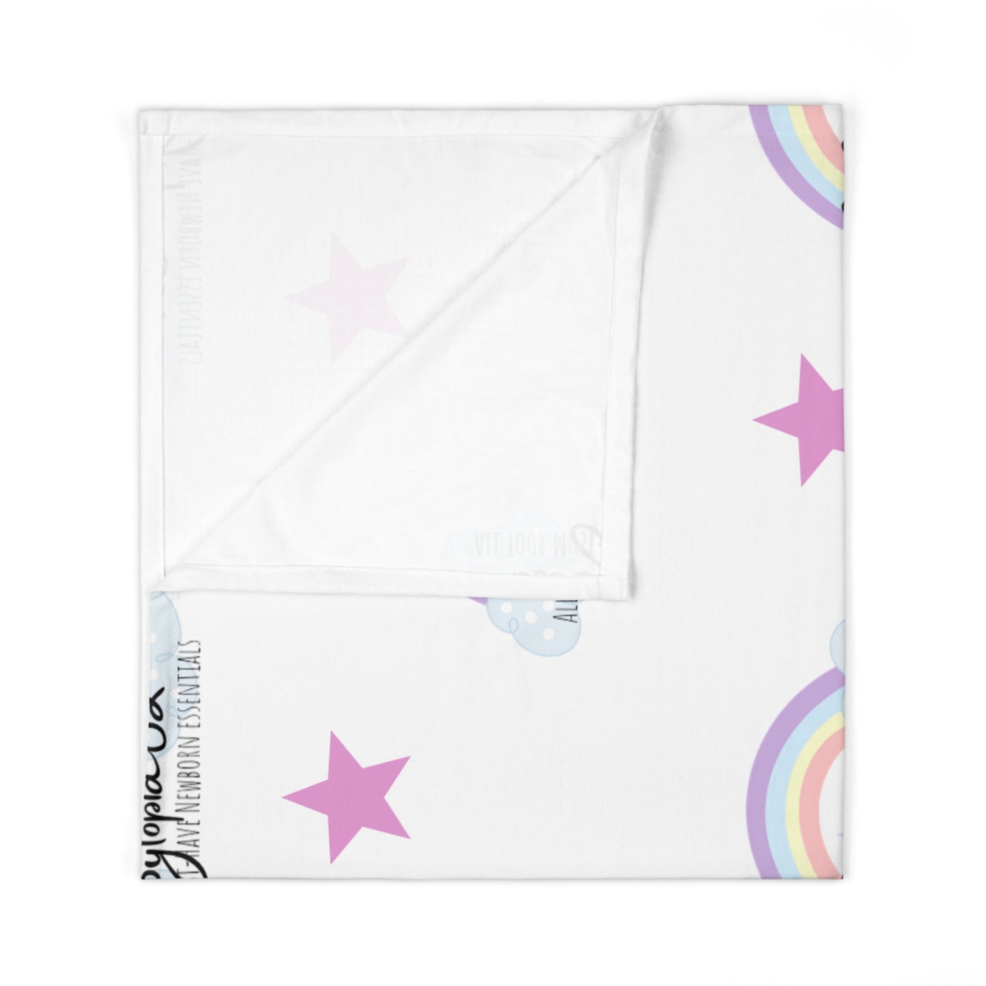 Rainbow Baby Swaddle Blanket — 30×40" Colorful Nursery Wrap | Newborn Gift & Milestone Photo Prop - Babytopia32