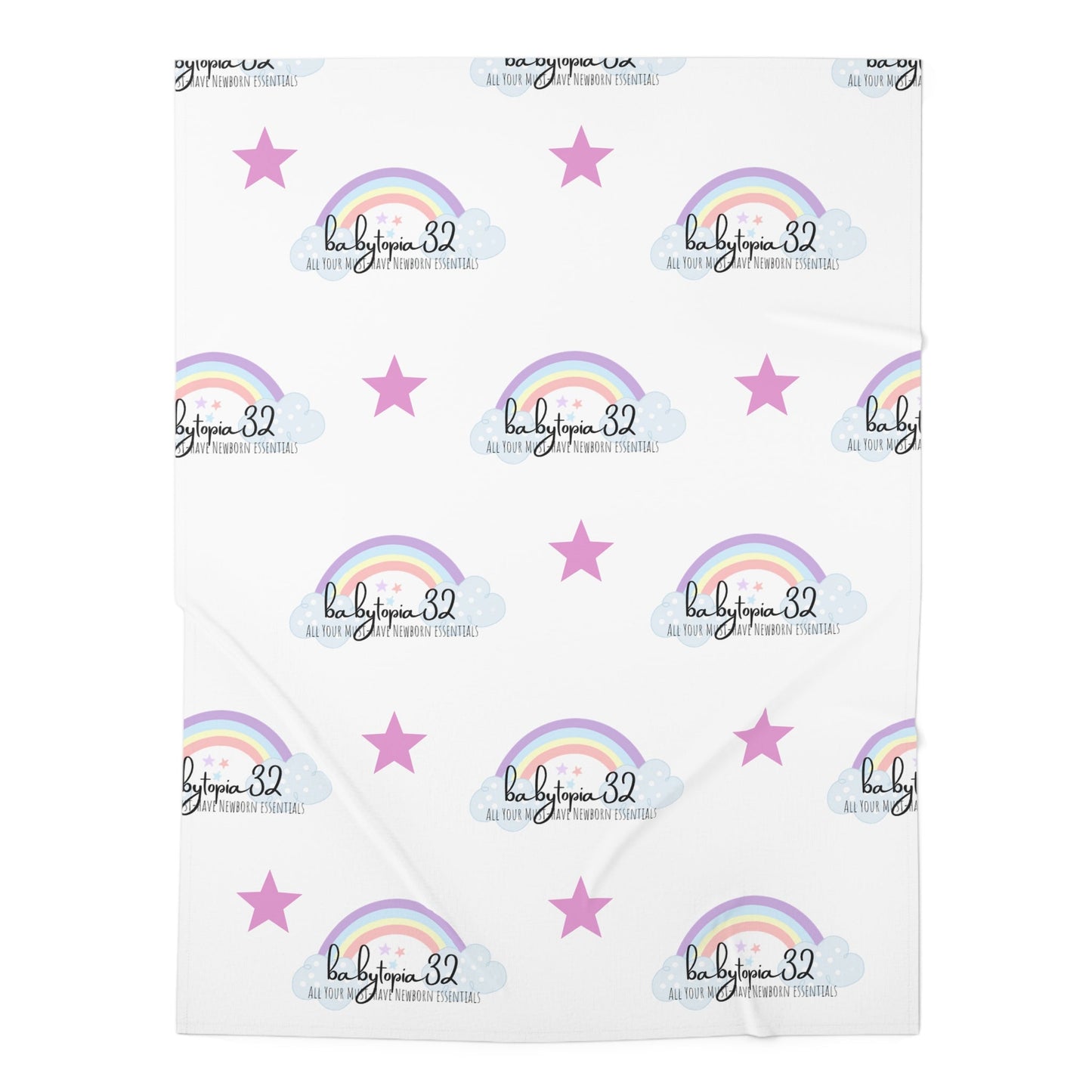 Rainbow Baby Swaddle Blanket — 30×40" Colorful Nursery Wrap | Newborn Gift & Milestone Photo Prop - Babytopia32
