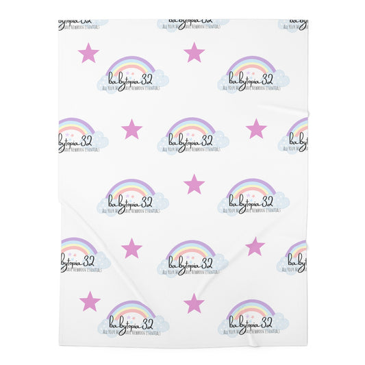 Rainbow Baby Swaddle Blanket — 30×40" Colorful Nursery Wrap | Newborn Gift & Milestone Photo Prop - Babytopia32