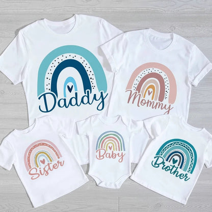 Rainbow Family Matching Outfit Set | Mom Dad Baby Brother Sister Coordinating Shirts | Sold Per Shirt - Babytopia32