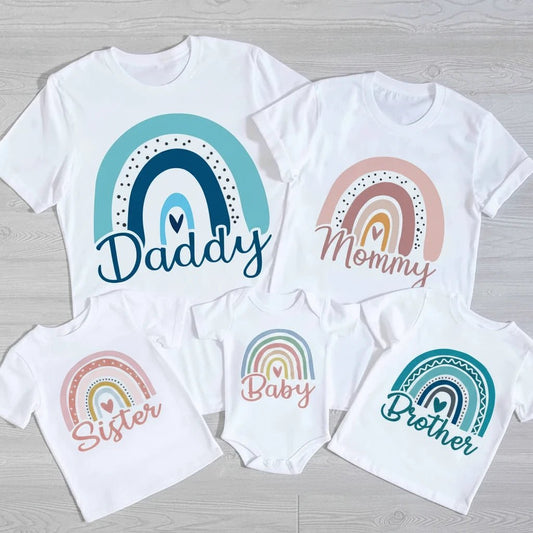Rainbow Family Matching Outfit Set | Mom Dad Baby Brother Sister Coordinating Shirts | Sold Per Shirt - Babytopia32