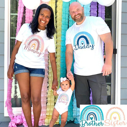 Rainbow Family Matching Outfit Set | Mom Dad Baby Brother Sister Coordinating Shirts | Sold Per Shirt - Babytopia32