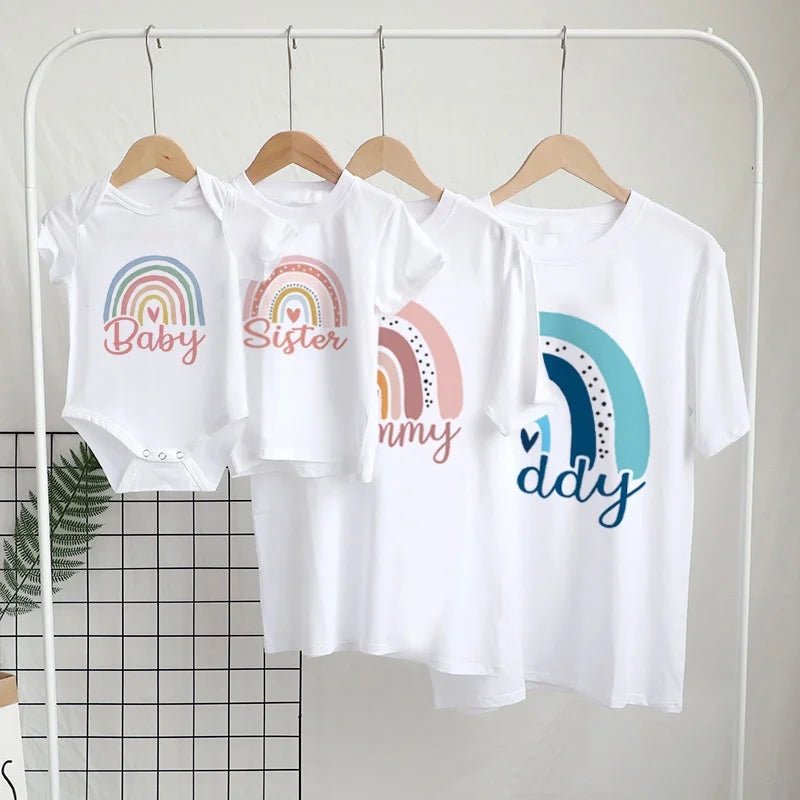 Rainbow Family Matching Outfit Set | Mom Dad Baby Brother Sister Coordinating Shirts | Sold Per Shirt - Babytopia32