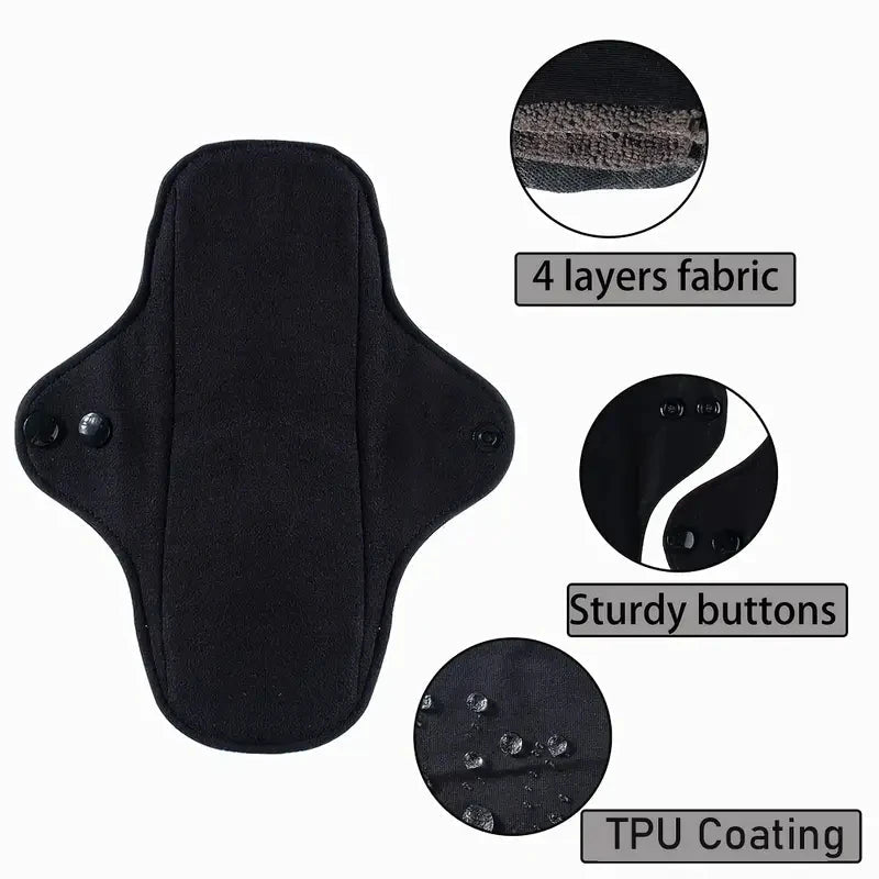Reusable Menstrual Pads — 3-Pack Cotton Cloth Pads for Heavy Flow - Babytopia32
