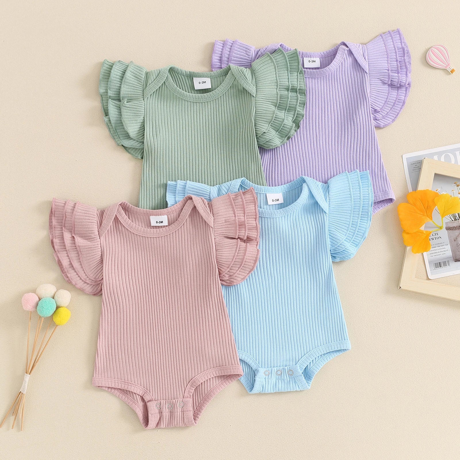 Ruffle Sleeves Bodysuit - Babytopia32