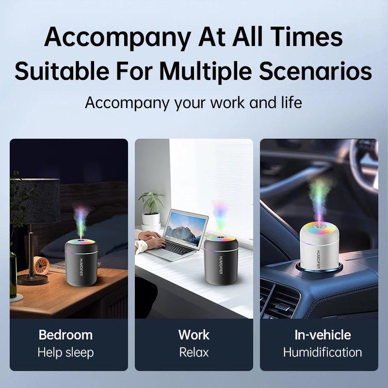 Searide 180ml Mini USB Humidifier & Aroma Diffuser | Ultrasonic Mist Maker for Car, Home & Bedroom - Babytopia32