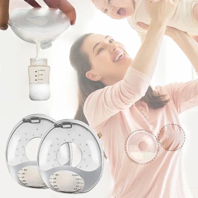 Silicone Breast Milk Collector – Wearable Anti-Spill Nursing Pad & Nipple Protector - Babytopia32