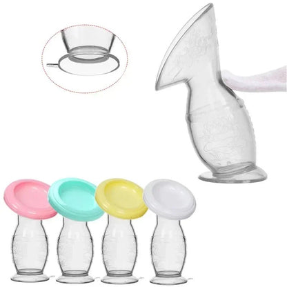Silicone Manual Breast Pump — BPA Free Milk Collector for Breastfeeding Moms - Babytopia32