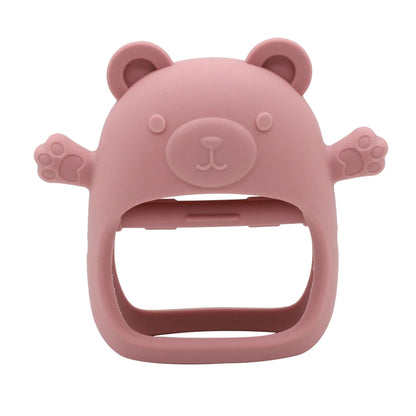 Silicone Teddy Bear Baby Teether | Safe, Easy-Grip Teething Toy for 0–12 Months - Babytopia32