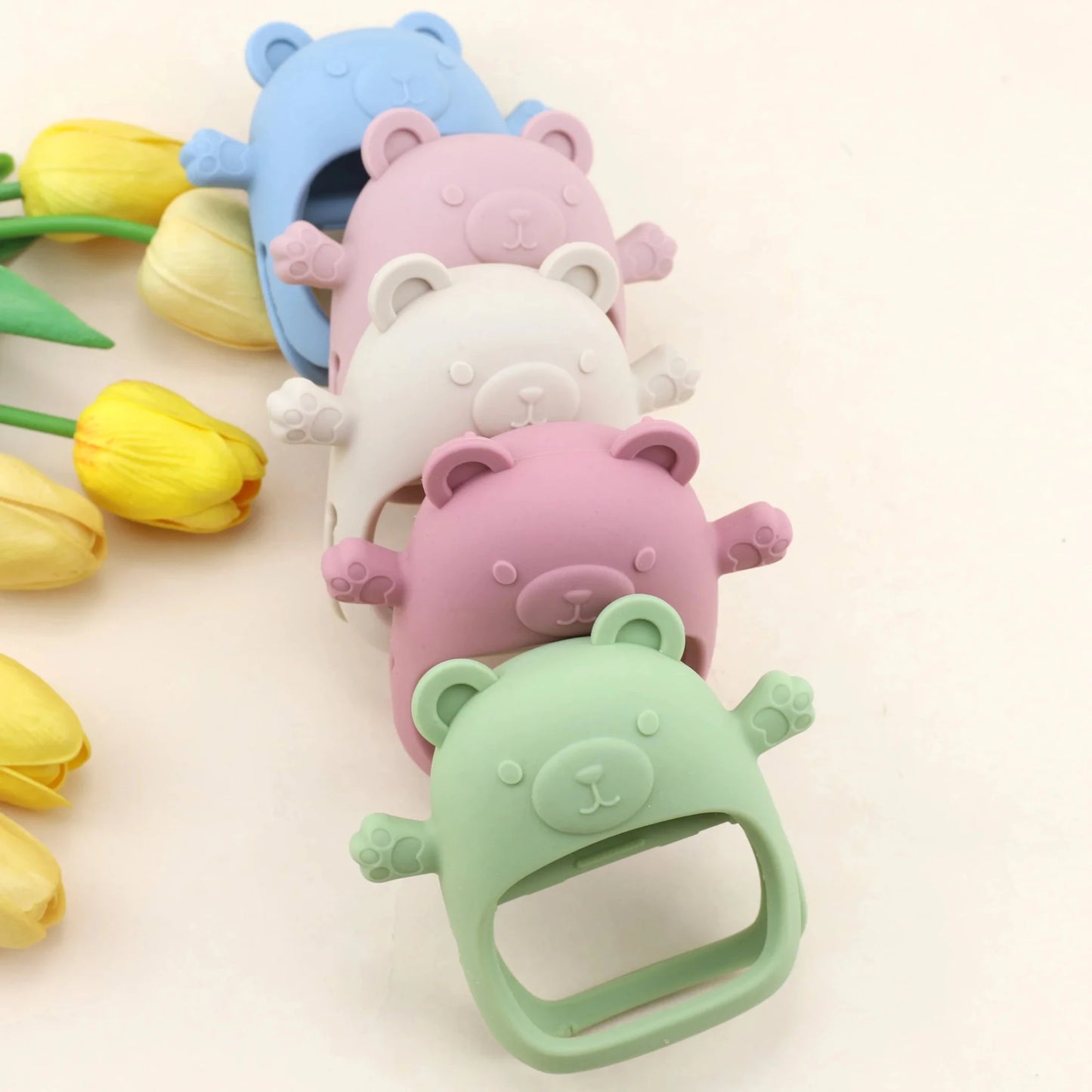 Silicone Teddy Bear Baby Teether | Safe, Easy-Grip Teething Toy for 0–12 Months - Babytopia32