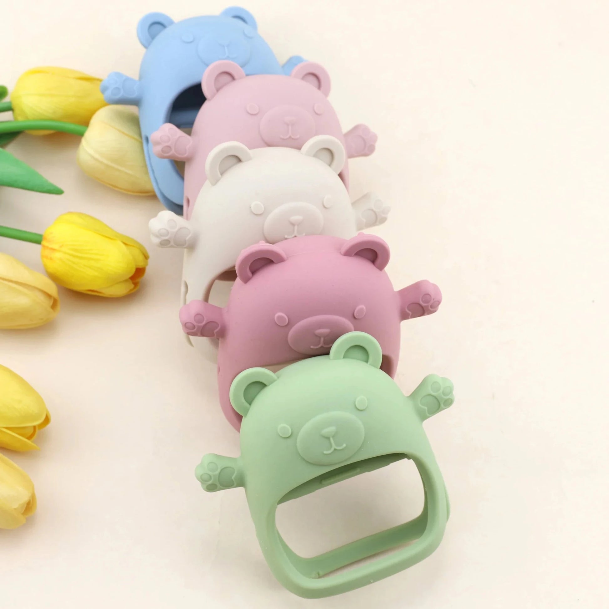Silicone Teddy Bear Baby Teether | Safe, Easy-Grip Teething Toy for 0–12 Months - Babytopia32