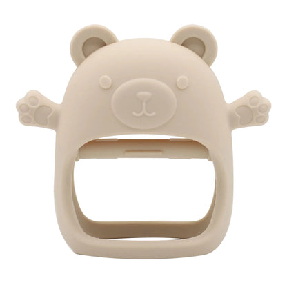 Silicone Teddy Bear Baby Teether | Safe, Easy-Grip Teething Toy for 0–12 Months - Babytopia32