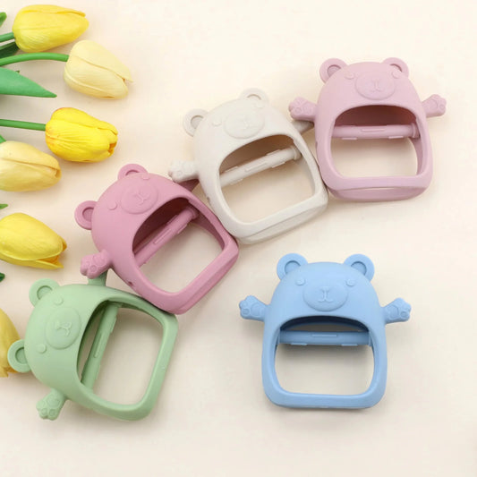 Silicone Teddy Bear Baby Teether | Safe, Easy-Grip Teething Toy for 0–12 Months - Babytopia32