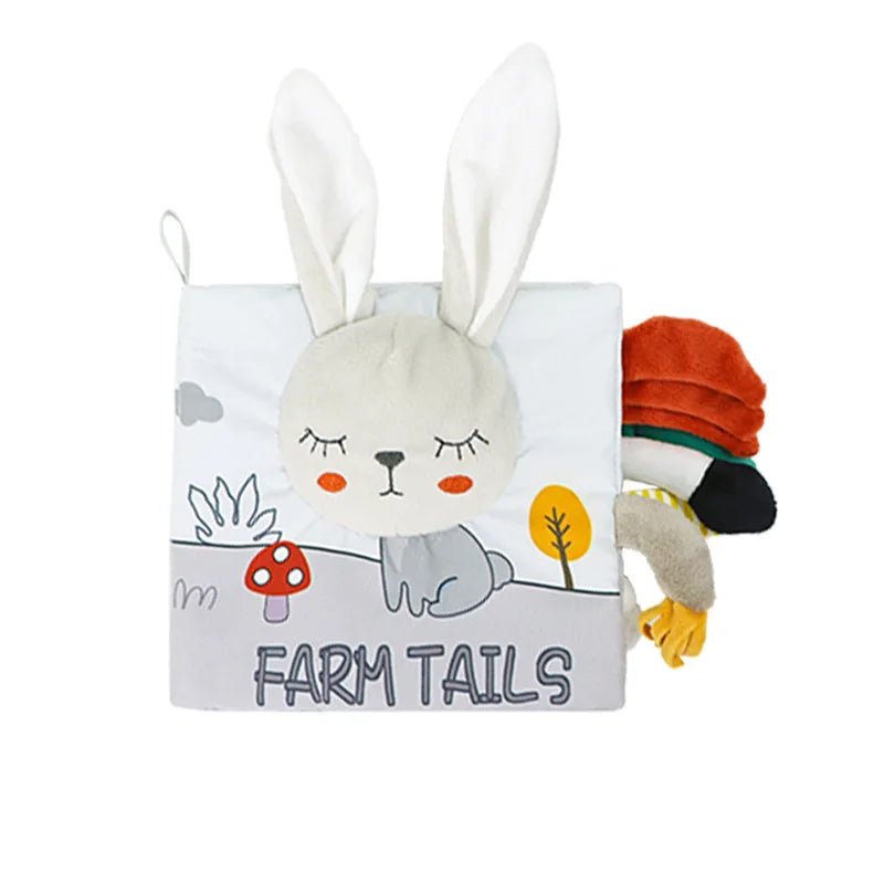 Soft Plush Baby Sensory Cloth Book — 3D Touch & Feel Musical Stroller Toy for Infants 0–12 Months - Babytopia32