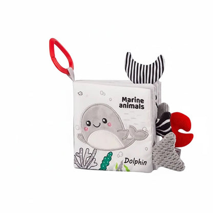 Soft Plush Baby Sensory Cloth Book — 3D Touch & Feel Musical Stroller Toy for Infants 0–12 Months - Babytopia32