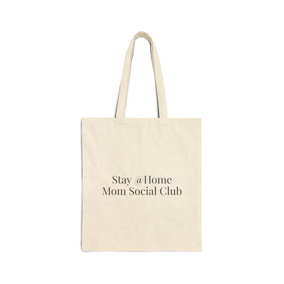 Stay At Home Mom Social Club Tote Bag | Cotton Canvas - Babytopia32