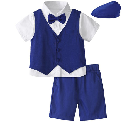 Toddler Boy 3-Piece Formal Suit Set – Wedding, Birthday & Party Outfit (12M–6Y) - Babytopia32