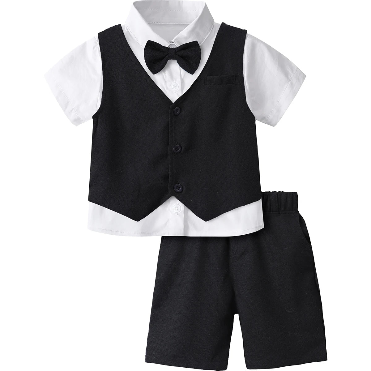 Toddler Boy 3-Piece Formal Suit Set – Wedding, Birthday & Party Outfit (12M–6Y) - Babytopia32