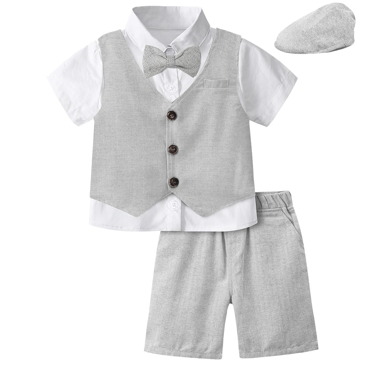 Toddler Boy 3-Piece Formal Suit Set – Wedding, Birthday & Party Outfit (12M–6Y) - Babytopia32
