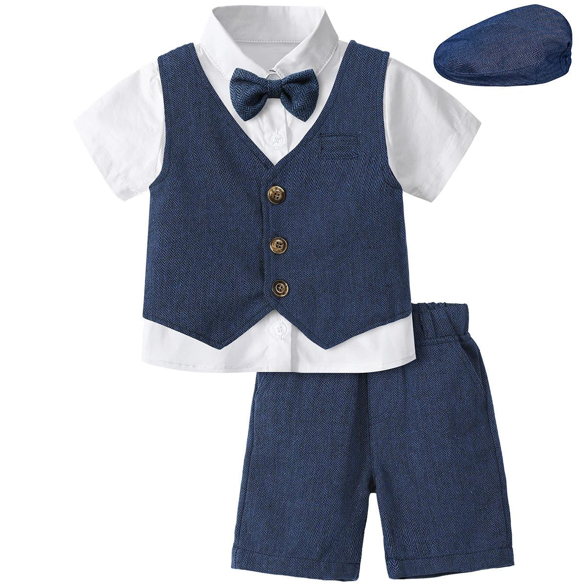 Toddler Boy 3-Piece Formal Suit Set – Wedding, Birthday & Party Outfit (12M–6Y) - Babytopia32