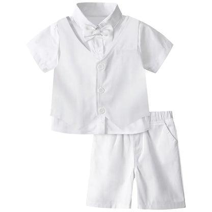 Toddler Boy 3-Piece Formal Suit Set – Wedding, Birthday & Party Outfit (12M–6Y) - Babytopia32