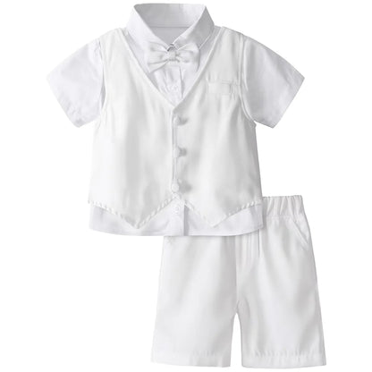 Toddler Boy 3-Piece Formal Suit Set – Wedding, Birthday & Party Outfit (12M–6Y) - Babytopia32