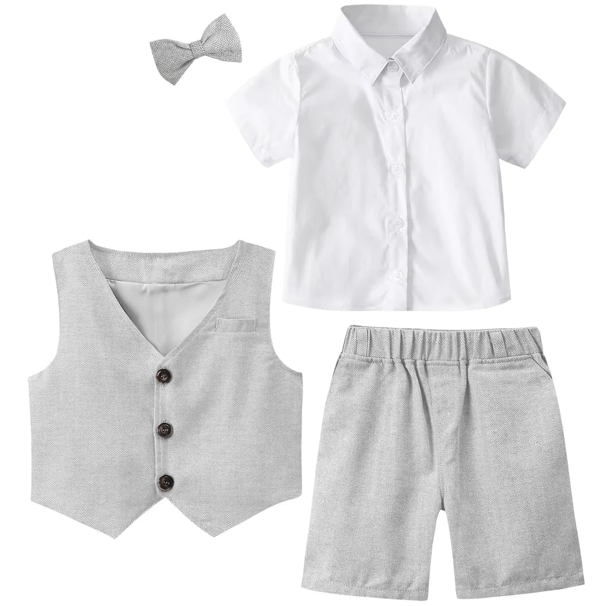 Toddler Boy 3-Piece Formal Suit Set – Wedding, Birthday & Party Outfit (12M–6Y) - Babytopia32
