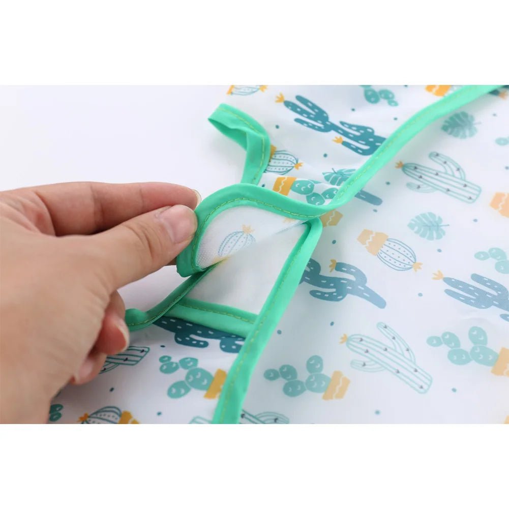 Waterproof Long Sleeve Baby Art Smock & Feeding Bib Apron — Cute Toddler Bib for Eating & Painting | Ages 0–6 - Babytopia32