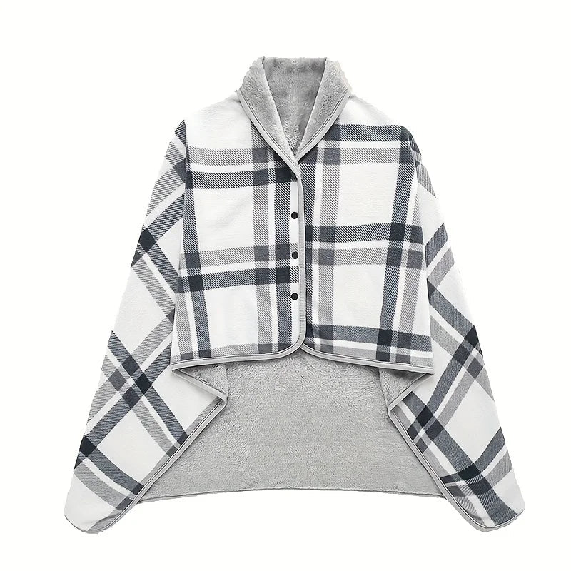 Wearable Shawl Blanket — Cozy Flannel Wrap for Home, Office & Nursing - Babytopia32