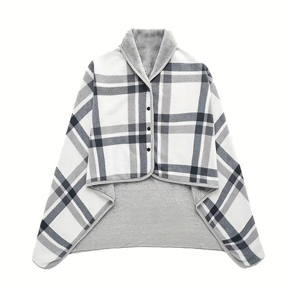 Wearable Shawl Blanket — Cozy Flannel Wrap for Home, Office & Nursing - Babytopia32