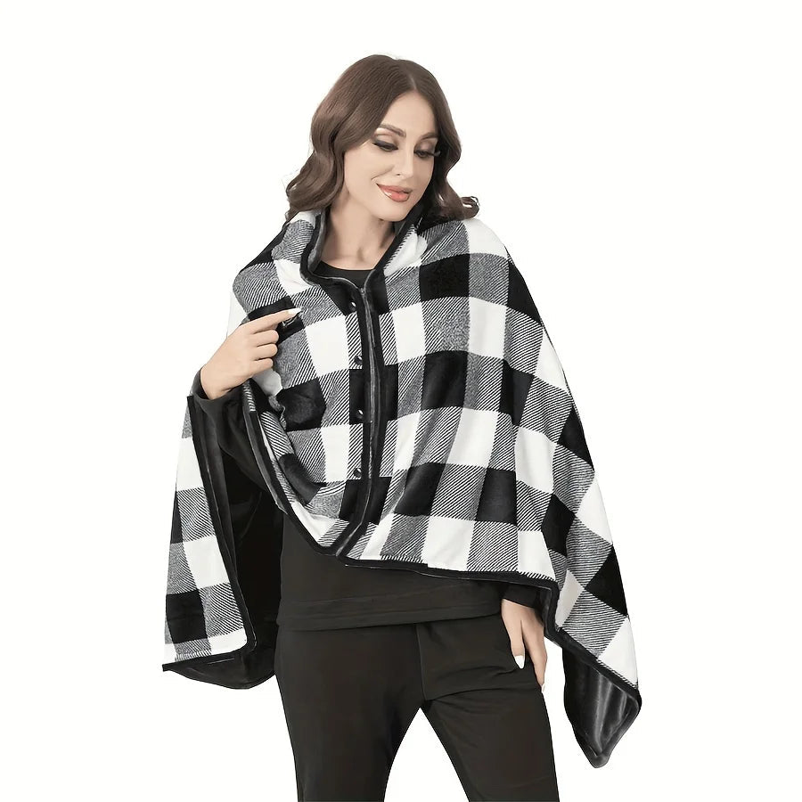 Wearable Shawl Blanket — Cozy Flannel Wrap for Home, Office & Nursing - Babytopia32