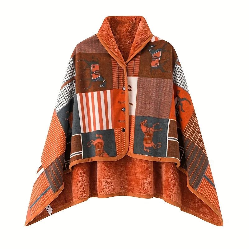 Wearable Shawl Blanket — Cozy Flannel Wrap for Home, Office & Nursing - Babytopia32