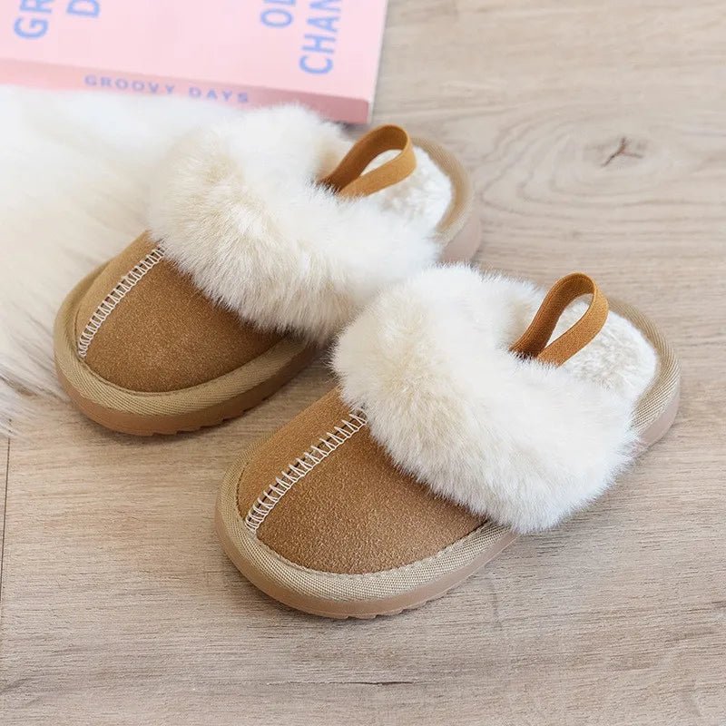 White Fur Slippers - Babytopia32
