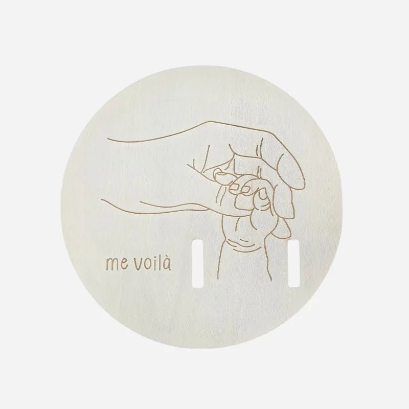 Wooden Newborn Birth Keepsake Plaque – Hello World Sign & Hospital Bracelet Holder for Baby Photos - Babytopia32