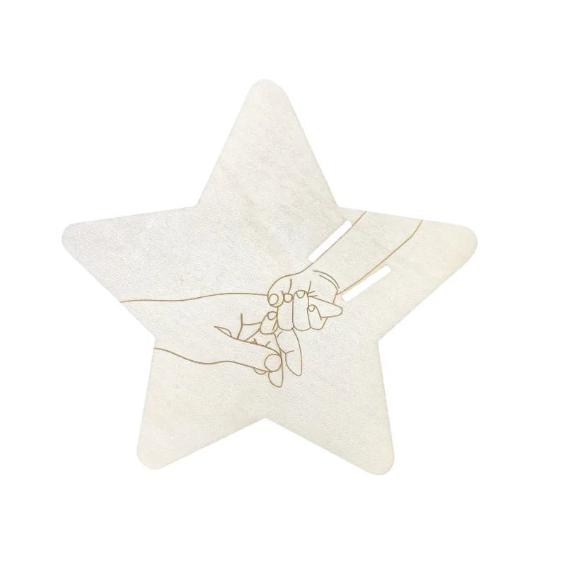Wooden Newborn Birth Keepsake Plaque – Hello World Sign & Hospital Bracelet Holder for Baby Photos - Babytopia32